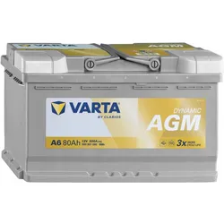 VARTA Autobatterie AGM 12V 80Ah 800A rechts 315x175x190 mm 580901080