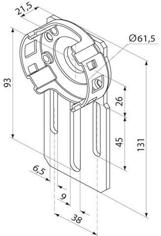 Nice 535.10037 Supporti Serie Era M Ø 45 Mm Regolabile