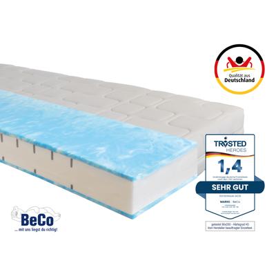 Gelschaummatratze BECO "GUMO, 7 Zonen Matratze 90x200,140x200 und mehr, weiche & feste Seite", weiß, B:90cm H:20cm L:200cm, Bezug: 100% Polyester. Steppfüllung: 100% Polyester, Matratzen, druckentlastende Gelschaumauflage,atmungsaktiv,...