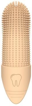 Happy Pet Pantry 360 Silicone Finger Dog Toothbrush For Gentle Pet Dental Care yellow