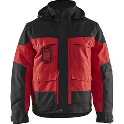 Winterjacke mit Kapuze "4886" - XL - rot/schwarz