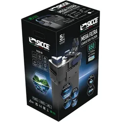 Sicce - MEGA FILTRA 650 External Filter - 1450L/H - 650 liters (650 l, Aussenfilter, Meerwasser, Süsswasser), Aquarium Filter