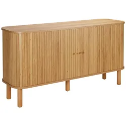 Oviala Business Skandinavisches Sideboard mit 2 Türen, L140 cm, helles Holz