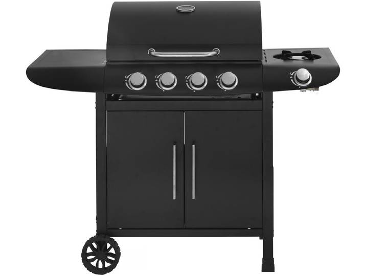 Barbecue gaz Feria 5 - 5 brûleurs dont 1 latéral - 14,5 kw - Noir