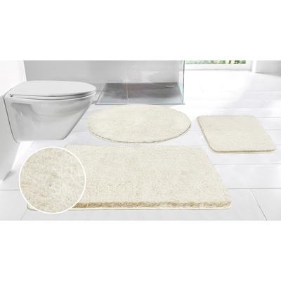 Badematte MÖVE "Superwuschel, Badvorleger, Badezimmer Teppich" Gr. 7, beige (nature), H:40mm, Polyester, Badematten, Badematte, Mikrofaser-Badematte, Badteppich, rechteckig, rund & als 3-tlg. Set