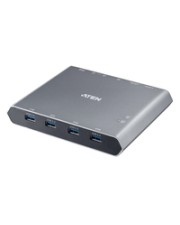 ATEN 3840 x 2160 Pixel 4K Ultra HD Aluminium 2-Port DisplayPort USB-C KVM Dock Switch with Power Pass-through New (US3311-AT)