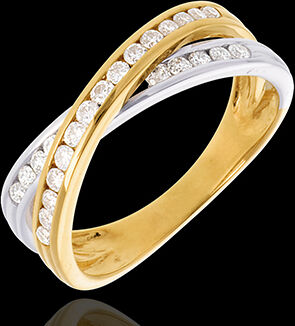 Edenly Ring Ellipse mit Diamanten besetzt - 0.38 Karat - 25 Diamanten