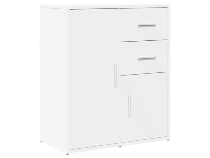KGFHERENB Sideboard Weiß 60x31x70 cm Holzwerkstoff Beistellschrank Kompakter Kommodenschrank für Wohnzimmer und Flur, pflegeleichtes Design mit viel Stauraum auf kleinem Raum.
