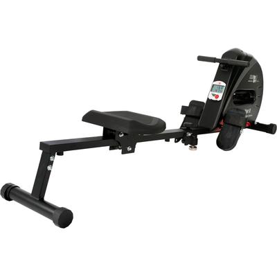 Rudergerät CHRISTOPEIT SPORT "Cambridge II Black Edition", schwarz, RudergeräteB:44cm H:53cm L:173cm, Rudermaschine, Seilzug, klappbar, B:44cm H:53cm L:173cm