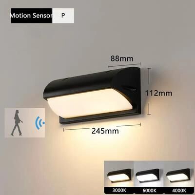 Inspire Curations SmartGuard LED Motion Sensor Outdoor Wall Light Waterproof IP65 Porch & Garden Lamp (1220W) p Sensor Vdc12v12w Cold6000k