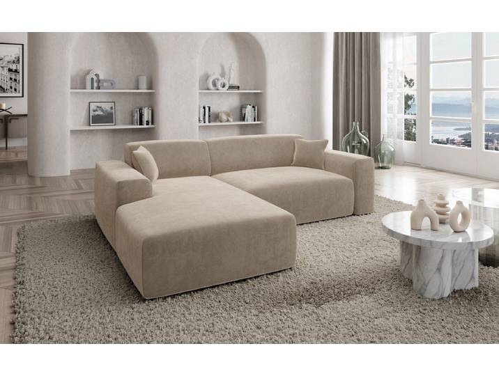 Sofa Dreams Ecksofa Design Samt Stoff Sofa Mallorca L Form kurz Modern Stoffsofa, Loungesofa