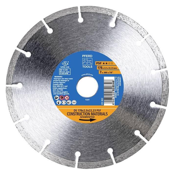 Pferd Diamond cut-off wheels for the construction industry, segmented type PSF (68300038)