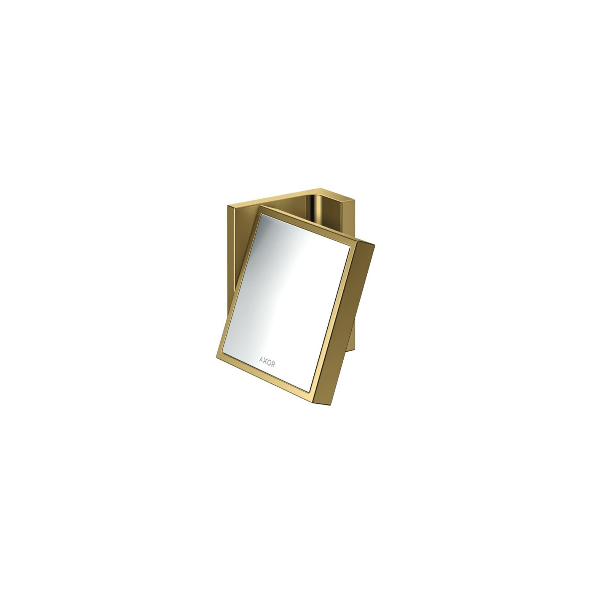 hansgrohe Rasierspiegel Axor Uni. Rectangular neigbar, Wandmont., polished gold optic (42649990)