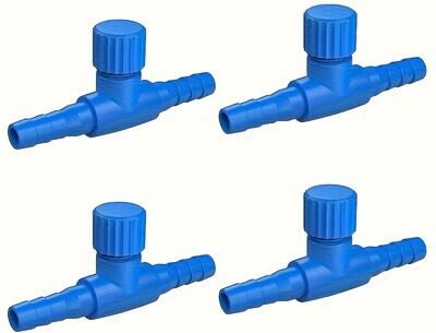 Inspire Daily Merch Aquarium Air Control Valve Adjustable One Way Air Flow Regulator For Fish Tank Accessories blue