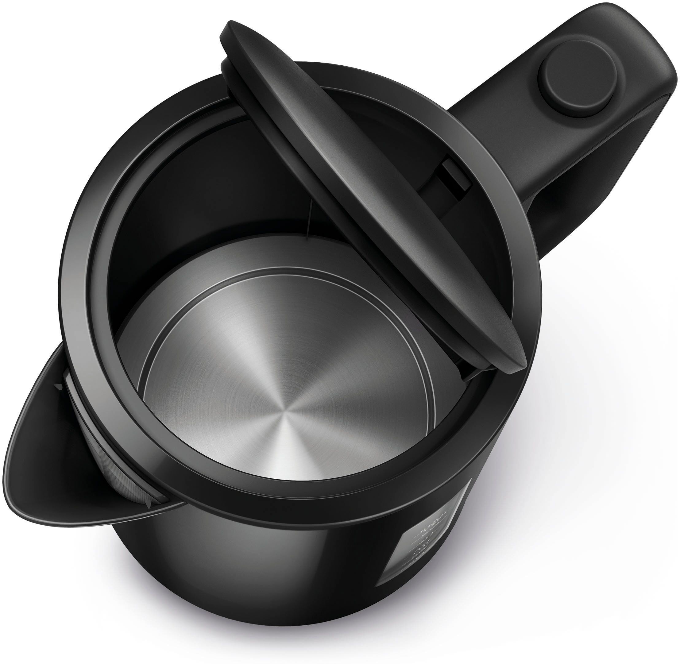 Philips Wasserkocher "HD9318/20 Daily Collection", schwarz, B:23,3cm H:25,3cm T:16cm, Wasserkocher, Trockengehschutz, Schwarz, Wasserkocher
