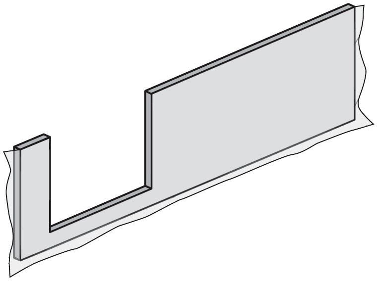 HSK front apron for Dobla shower tray 160 cm entry left 540162