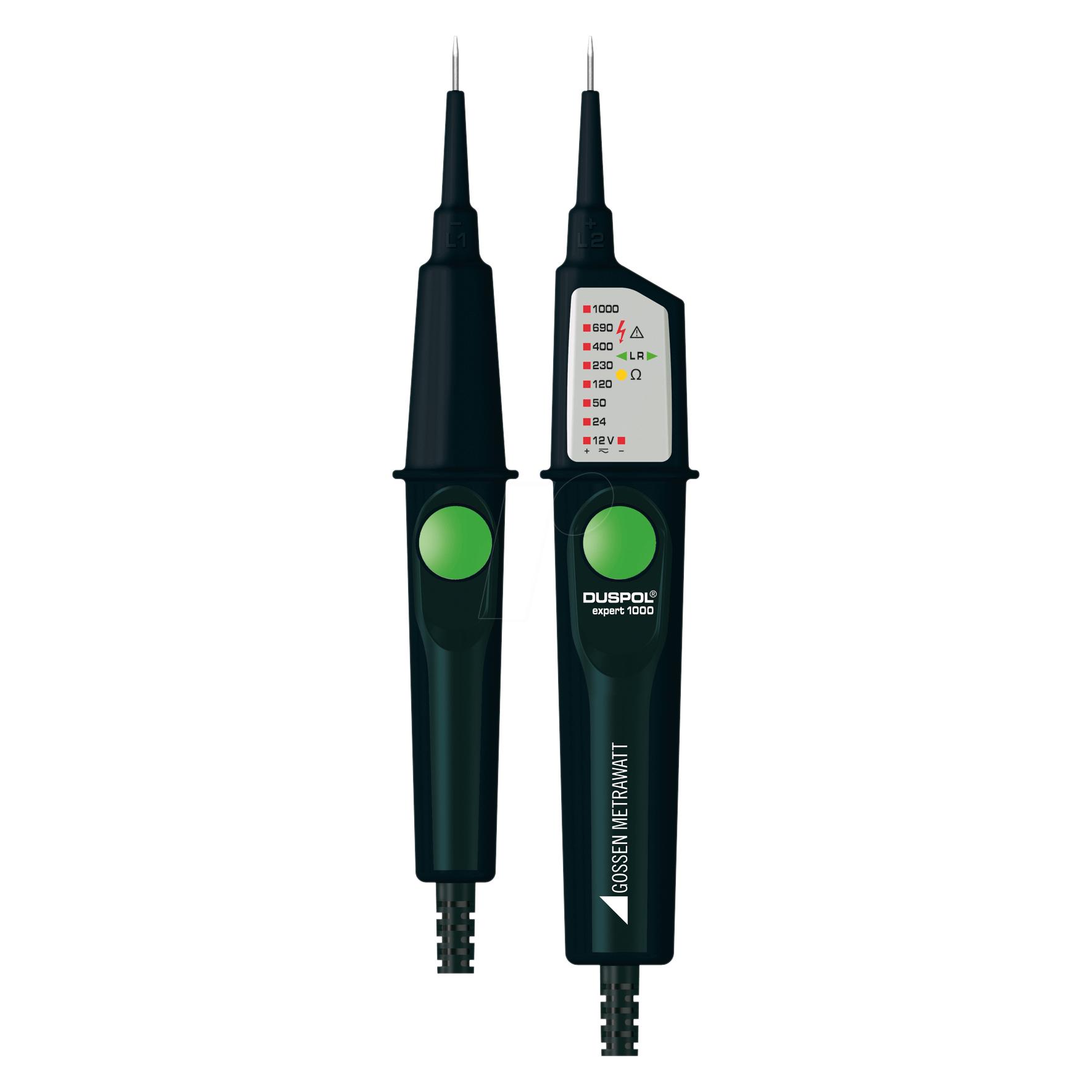 Gossen Metrawatt DUSPOL expert 1000 Z (CAT III 1000V, CAT IV 600V, Spannungsprüfer) (M611E)