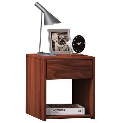 Nachttisch VCM "Holz Nachttisch Nachtschrank Schublade Sledo Mini", braun (kern, nussbaum), B:35cm T:35cm, Tische, Nachttisch