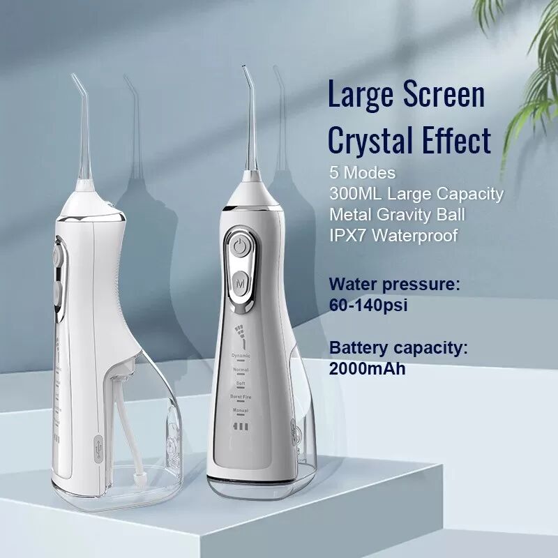 INF Tragbarer Elektrischer Munddusche für Zuhause - USB Wiederaufladbarer Oral Irrigator Schwarz