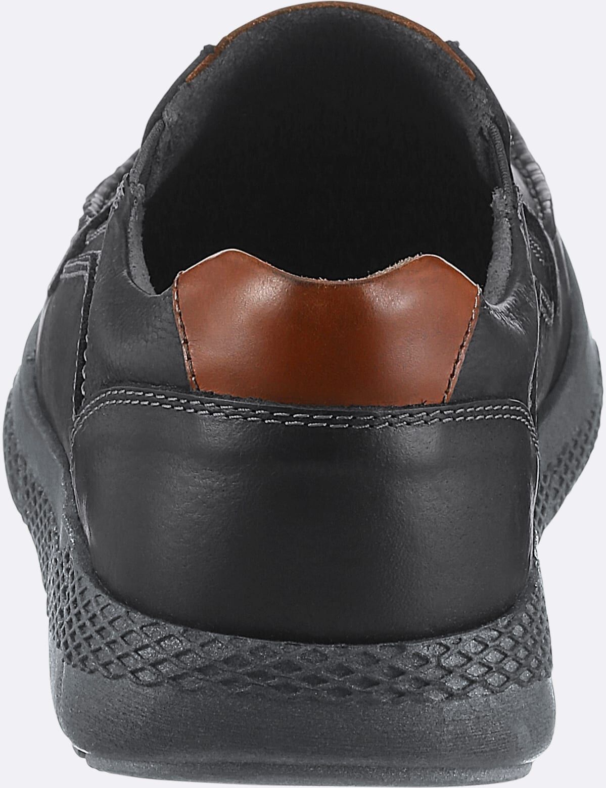 Slipper, Herren, Gr. 41, schwarz, Glattleder, Schuhe Slipper schwarz 41
