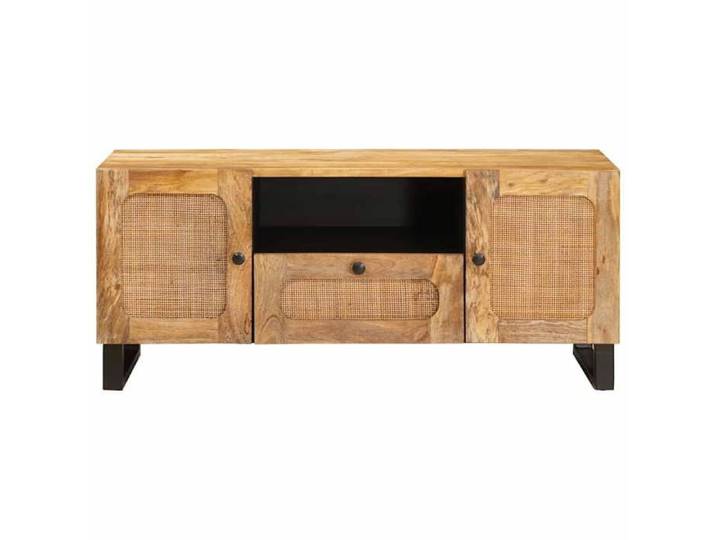 CHIC Cabinet HIFI - Marron Meuble TV Moderne - ZENCORE - MEUBLE DE SEJOUR - Marron 105x33x46cm - Bois de mangue massif 7786