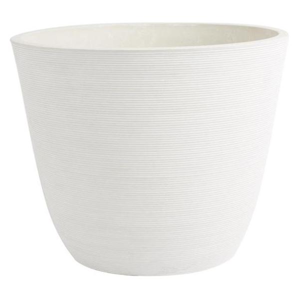 Domoletti Flowerpot 13D25, spw, Ø 25 cm, white (25 x 20.50 cm) (13D25 white stone)
