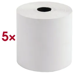 EXACOMPTA 5er-Pack Thermo-Kassenrollen 80 mm / 80 m - 44 g/m2 weiß, 8 cm