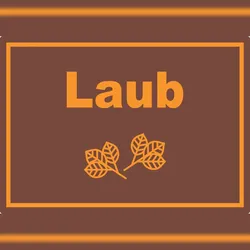 HB-Druck Laub Mülltrennung Aufkleber mit Text Symbol Blätter Blattwerk A9 (37x52mm)