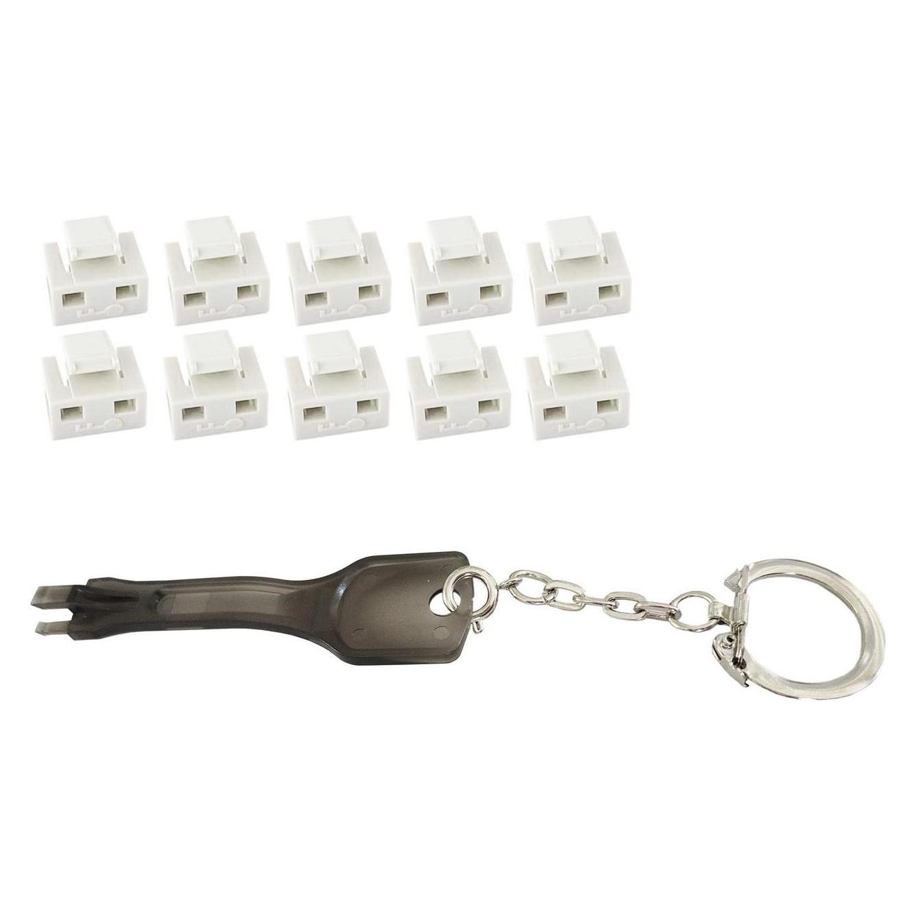 MicroConnect RJ45 Port blockers with key (MC-RJ45PORTBLOCK-W)