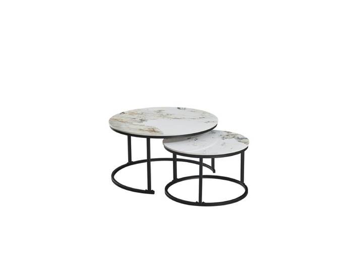 Table basse ANAIS Effet marbre blanc