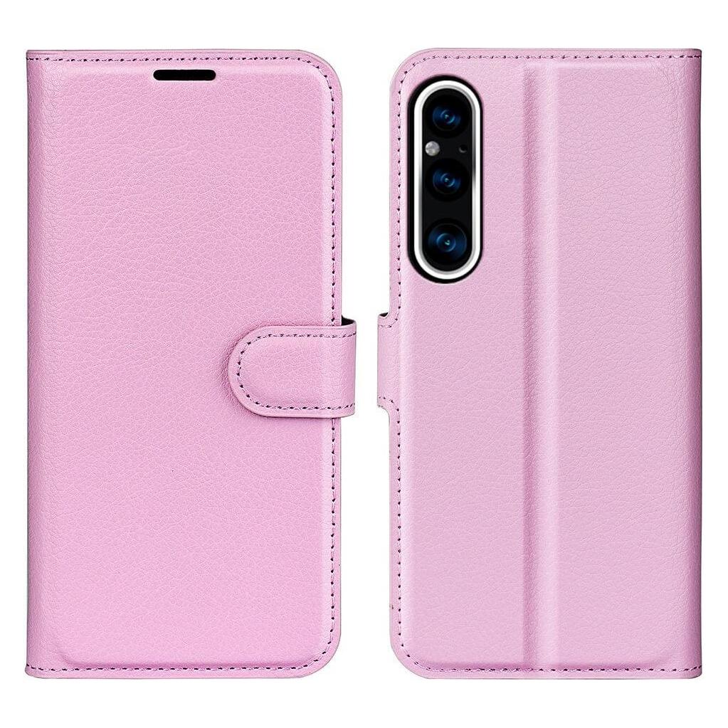 Cover-Discount Sony Xperia 1 V - Leder Etui Hülle rosa (Sony Xperia 1 V) (660131996C)
