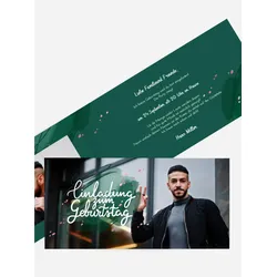 Einladungskarten zum Geburtstag selbst gestalten mit Spruch und Fotos im Onlinedesigner bei Meine-Kartenmanufaktur.de