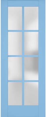 SARTODOORS Veregio 7412 Antracite Wood Door Slab with Frosted Glass