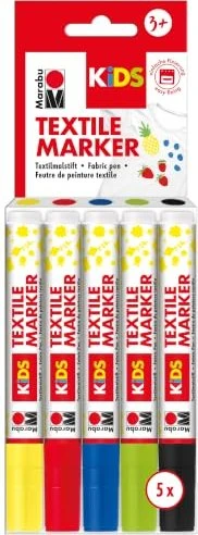 Marabu KiDS Textilmarker farbsortiert 3,0 mm, 5 St.