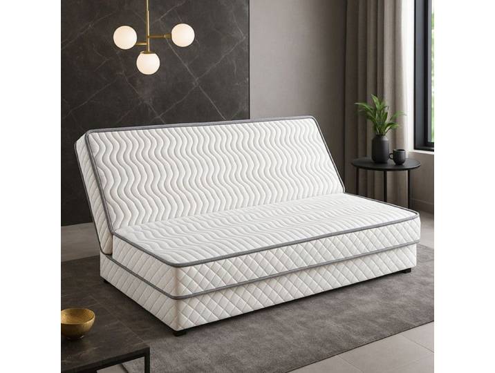 Matelas 130x190 cm Clic clac épaisseur 10 cm Soutien Très Ferme H3 H4 Mousse indéformable Tissu Renforcé Protège-matelas 130x190 cm