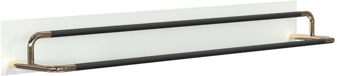 Frost Rada Schuhregal (60cm Breite, schwarz matt / edelstahl poliert) 60cm Breite   schwarz matt / edelstahl poliert