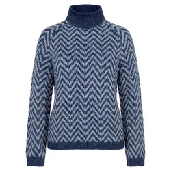 Pullover Stehkragen Fadenmeister Berlin blau, 44