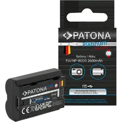 Patona Platinum Fuji NP-W235 USB-C (Kamera Akku), Kamera Stromversorgung, Schwarz