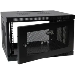 Eaton SmartRack 6U Low-Profile Switch-Depth-Plus Wall-Mount Mini Rack Enclosure (6 HE, 19 Zoll Rack), Serverschrank, Schwarz