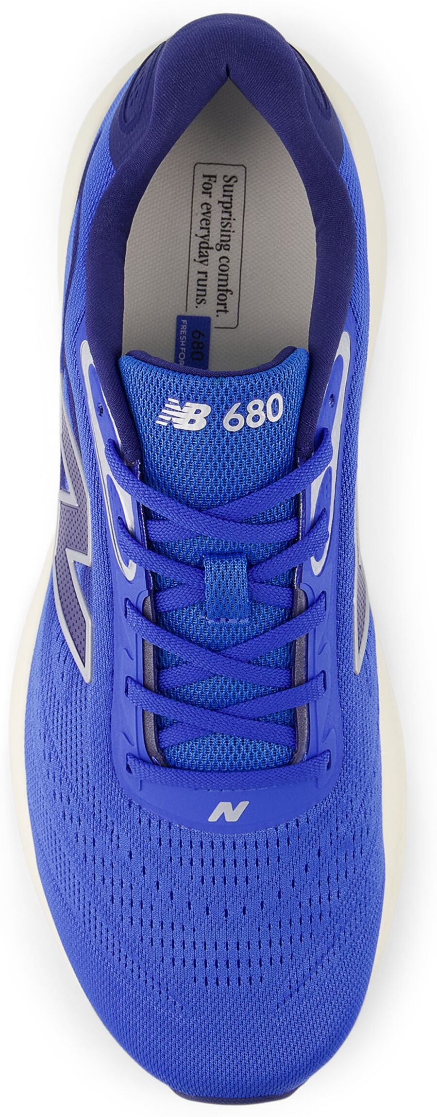 Laufschuh NEW BALANCE "680", Herren, Gr. 43, blau (blau bird), Synthetik, Textil, Schuhe Laufschuh, mit Fresh Foam Mittelsohlendämpfung blau bird 43