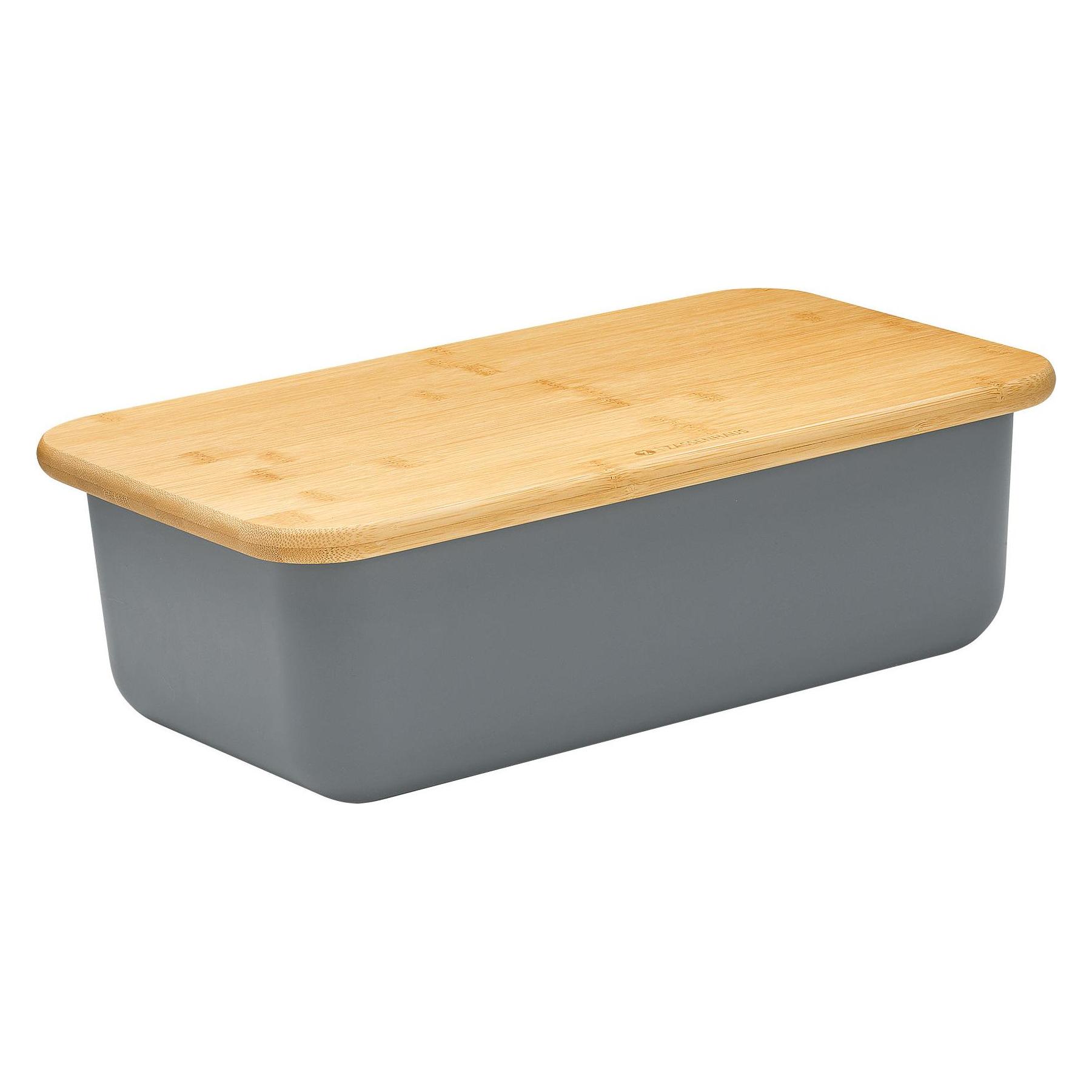 Zassenhaus Brotkasten LOFT eckig cool grey 40 x 23 cm (065039)