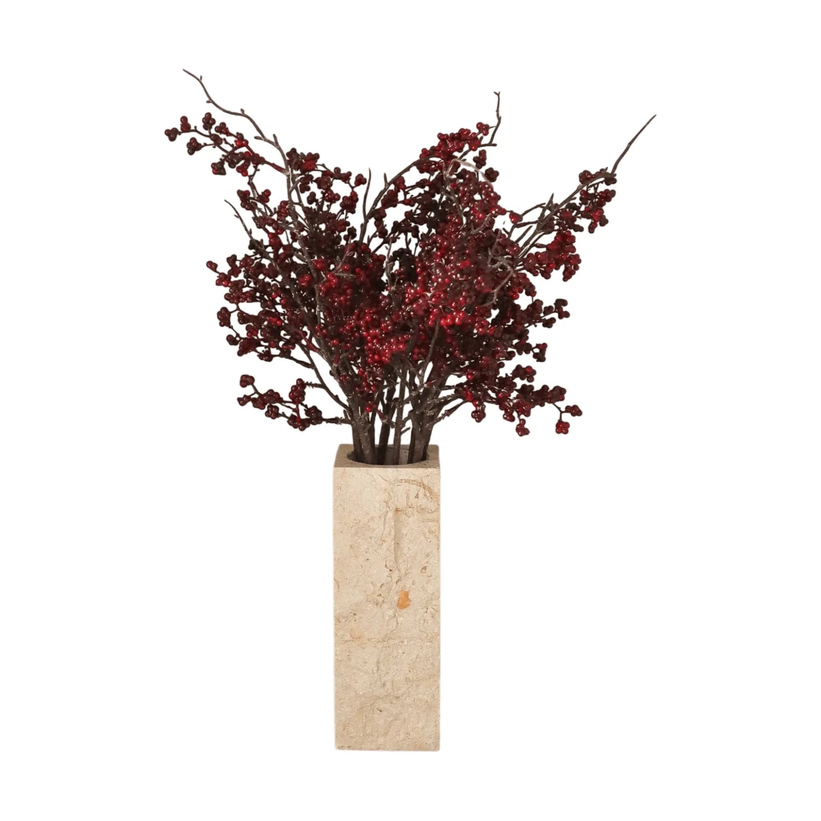 Botané Wild Berry kunstboeket met donkerrode bessen, 66 cm