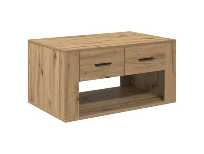KGFHERENB Couchtisch Artisan-Eiche 80x50x40 cm Holzwerkstoff Schublade Rustikaler Wohnzimmertisch mit geräumiger Schublade und offener Ablage für ordentliche Aufbewahrung im Wohnbereich.