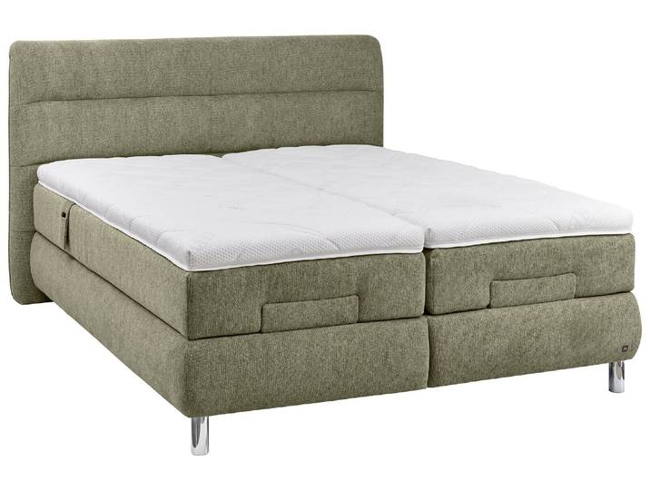 Dieter Knoll Boxspringbett LUXOR LINE, grün, Stoff