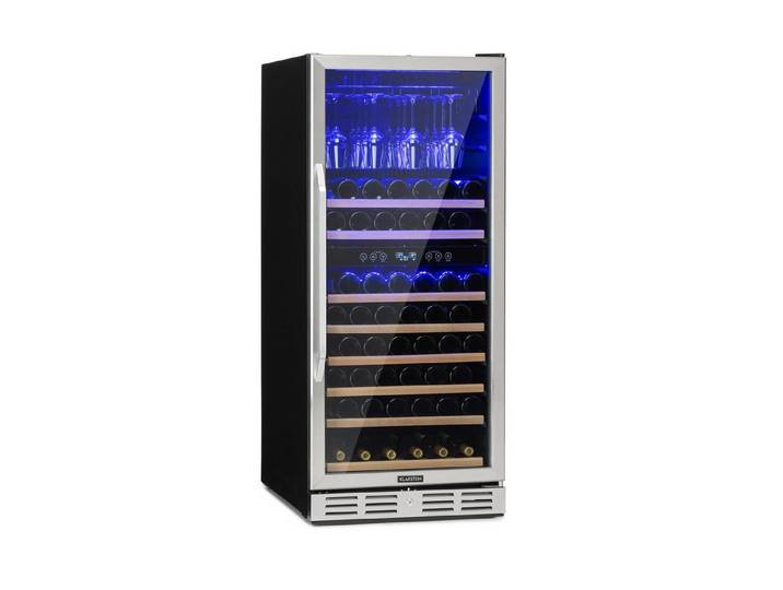 Klarstein Weinkühlschrank Vinovilla Grande 116, für 116 Standardflaschen á 0,75l,2 Zonen Wein Flaschenkühlschrank Weintemperierschrank Weinschrank