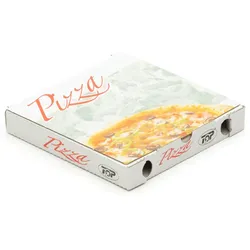 KK Verpackungen 400 Pizzakartons 200 x 200 x 30 mm Pizzaschachteln Motiv Verpackungen weiß