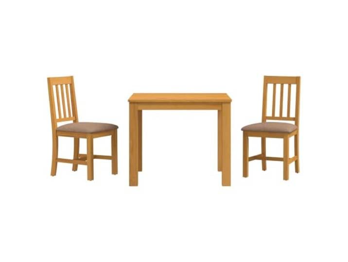 Makastle Essgruppe 3-TLG. Massivholz Eiche 90x90x75 cm