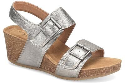 Comfortiva Erlina - Womens 7.5 Metallic,Pewter Sandal Medium
