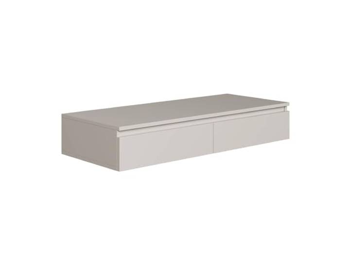 Selsey Schminktisch Hängend Breite 120 cm Taupe Moderner Schminktisch Ohne Spiegel Mit 2 Schubladen Wandmontage, Spanplatte 16 mm, ABS-Kanten, Ideal für Stilvolle Inneneinrichtungen