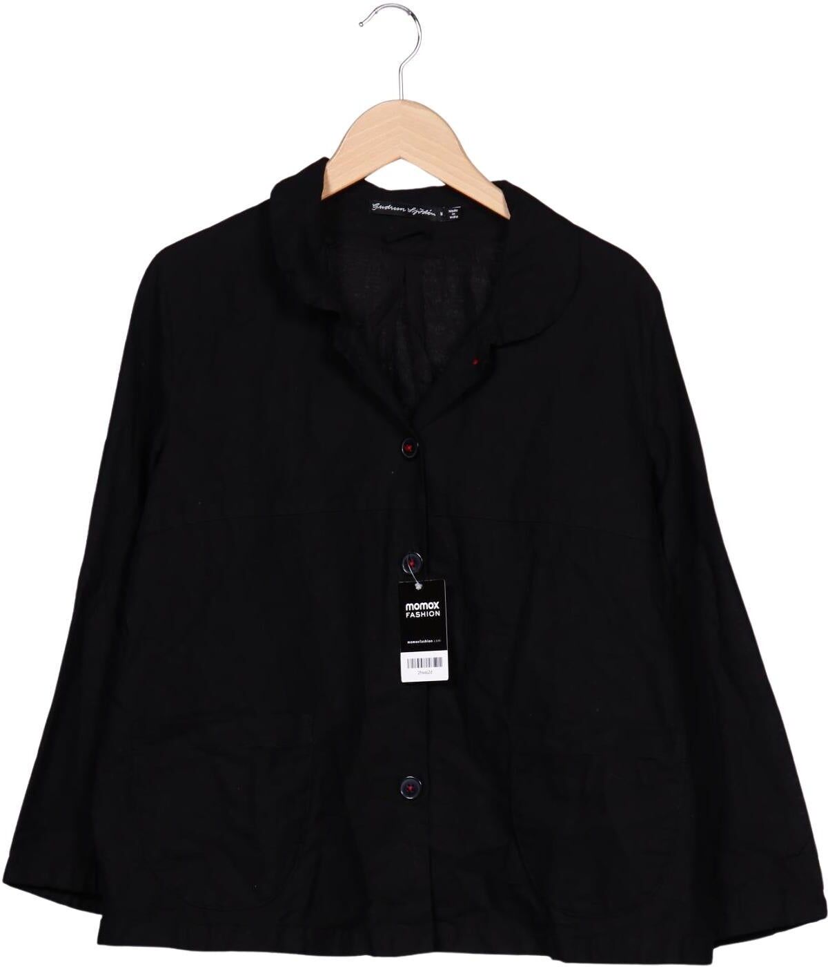 Gudrun Sjödén Damen Jacke, Schwarz, Gr. M, Baumwolle - Second Hand